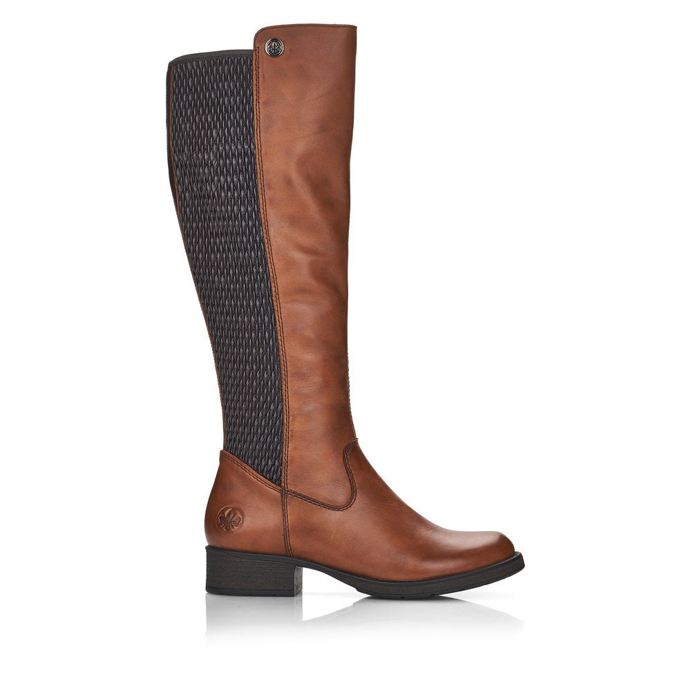 Rieker Ladies Knee High Zip Sided Boot