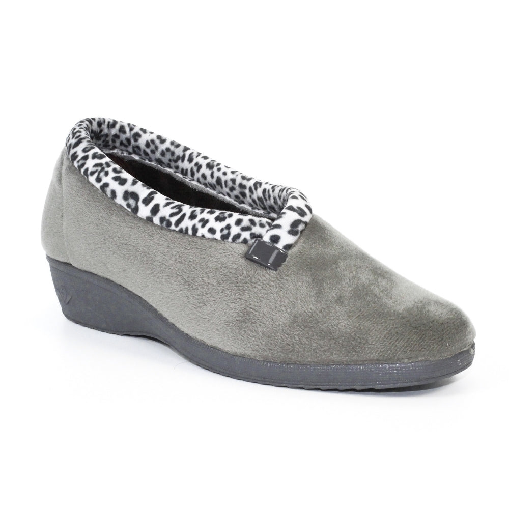 Lunar Ladies Paloma Leopard Trim Full Slipper