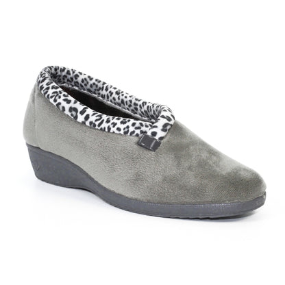 Lunar Ladies Paloma Leopard Trim Full Slipper